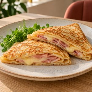 Блины с ветчиной и сыром