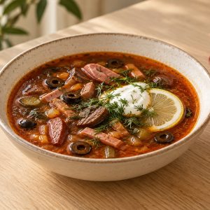 Мясная солянка